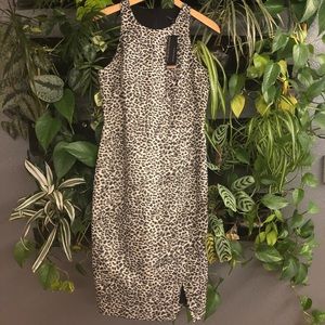 NWT Banana Republic Metallic Leopard dress